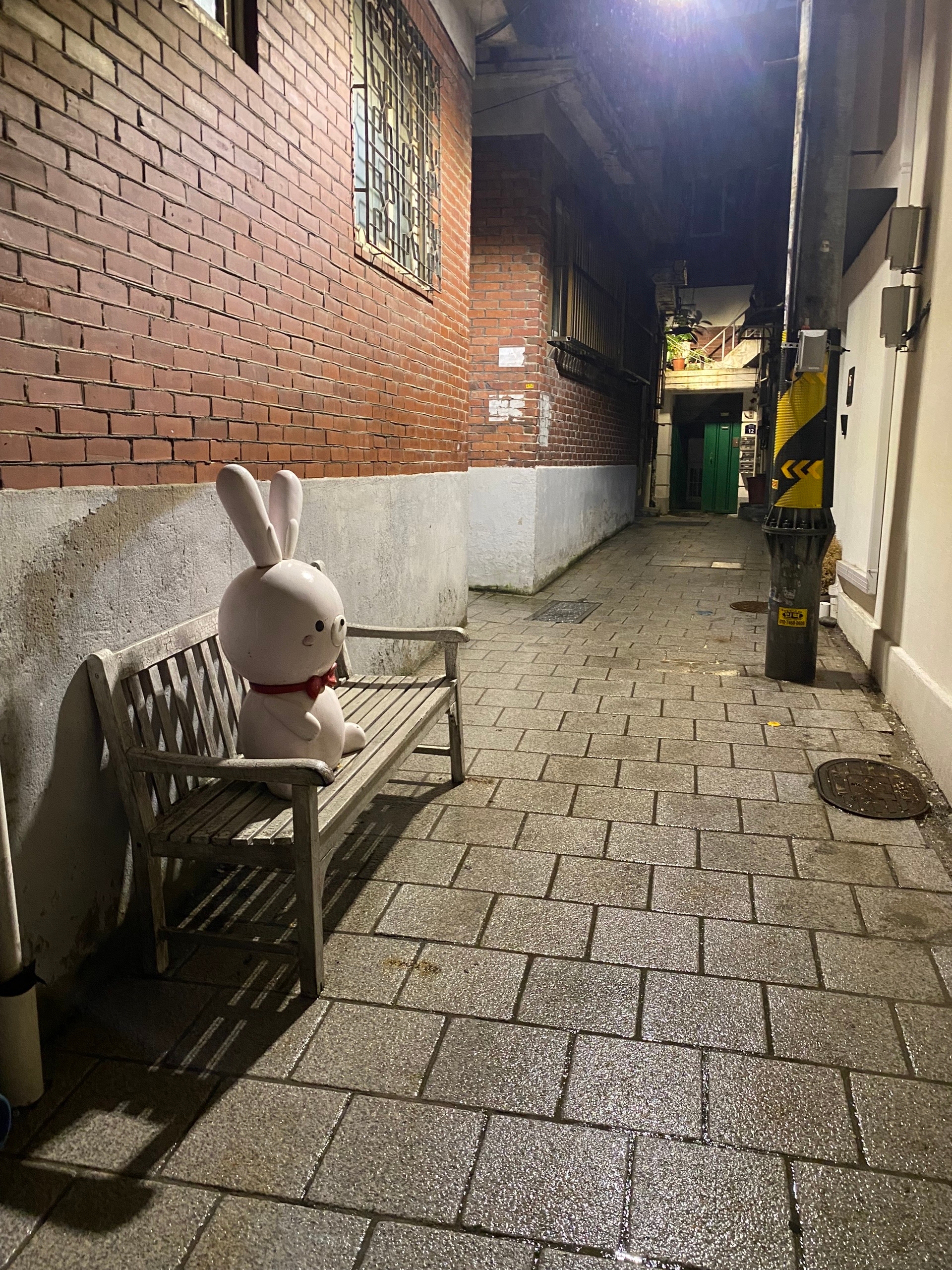 Заяц на лавке